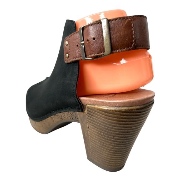 DANSKO Reggie Peep Toe Slingback Sandal in Black Milled Nubuck Womens Size EU 40 - Picture 5 of 14